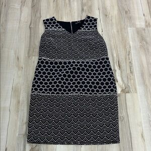 Elegant the limited Black and beige Patterned Dress